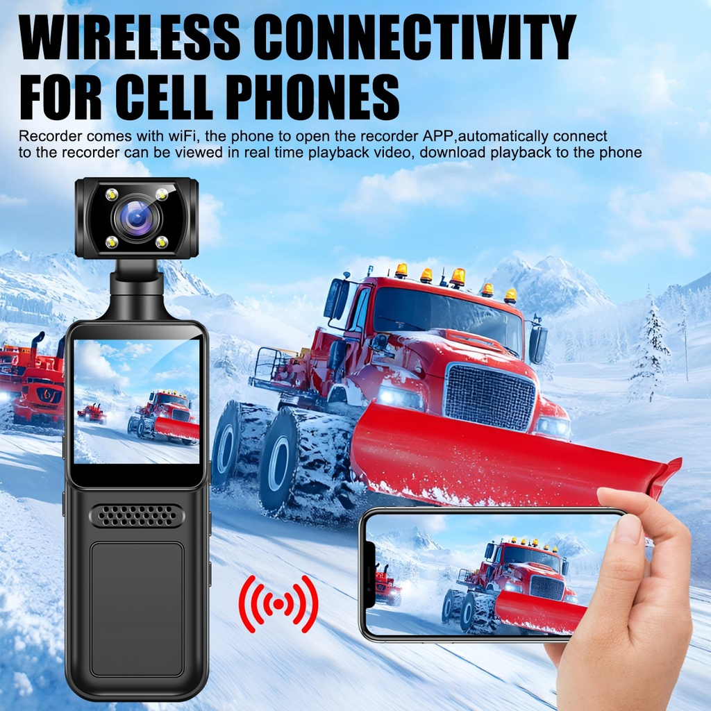 Cámara de Acción de Bolsillo 4K con Pantalla Giratoria WiFi