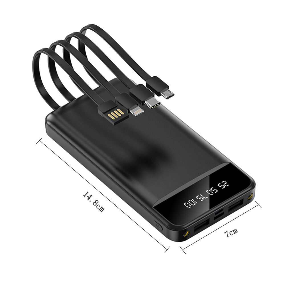 Batería Externa 10.000 mAh con 4 Salidas USB