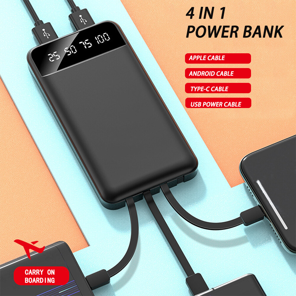 Batería Externa 10.000 mAh con 4 Salidas USB