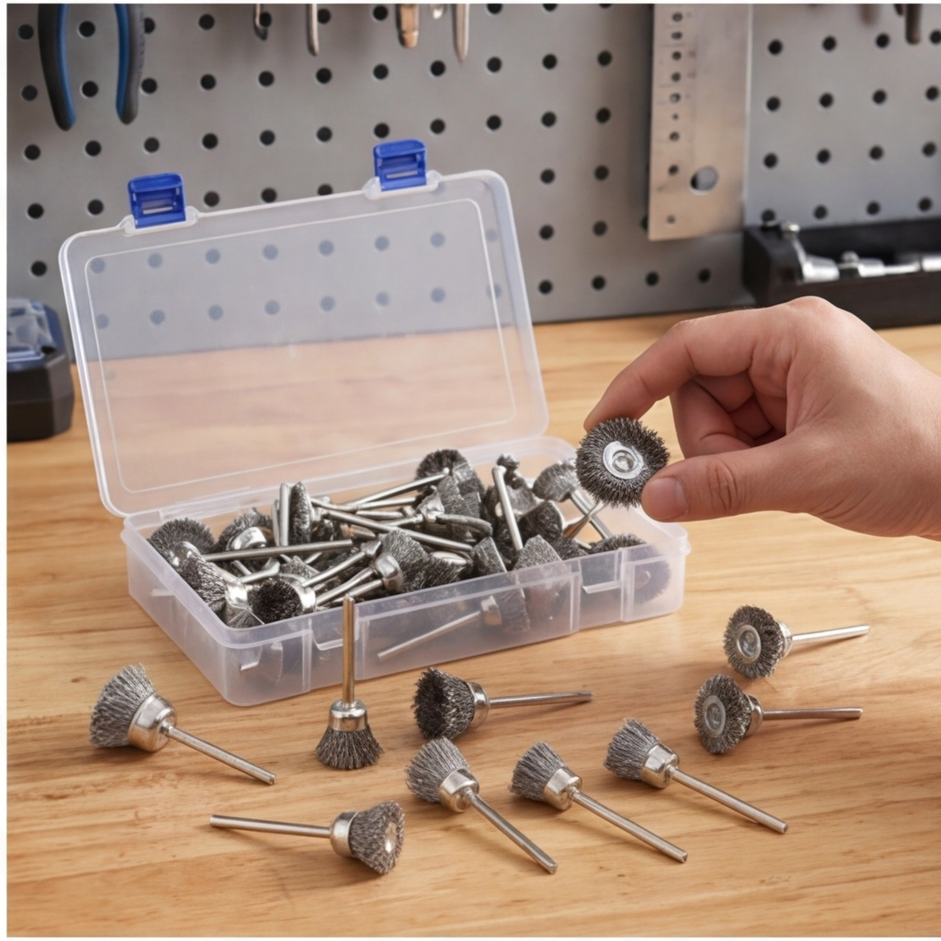 Set de 31 Piezas Cepillos de Alambre y Pinzas para Limpieza de Precisión