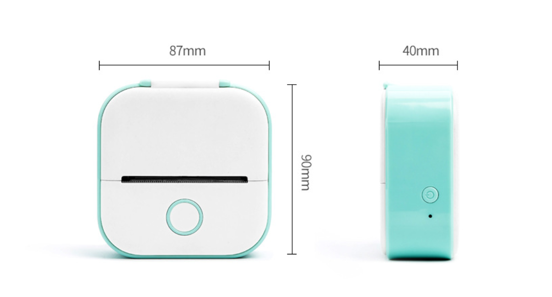 Mini impresora térmica tamaño real