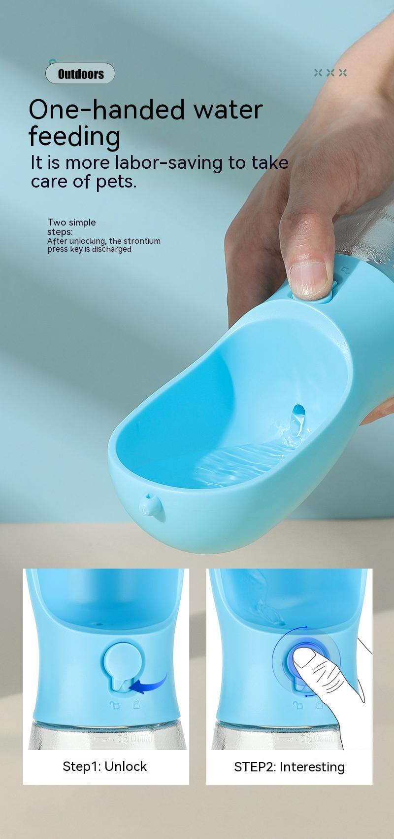 Vaso 3 en 1 para perros color Azul Tinta