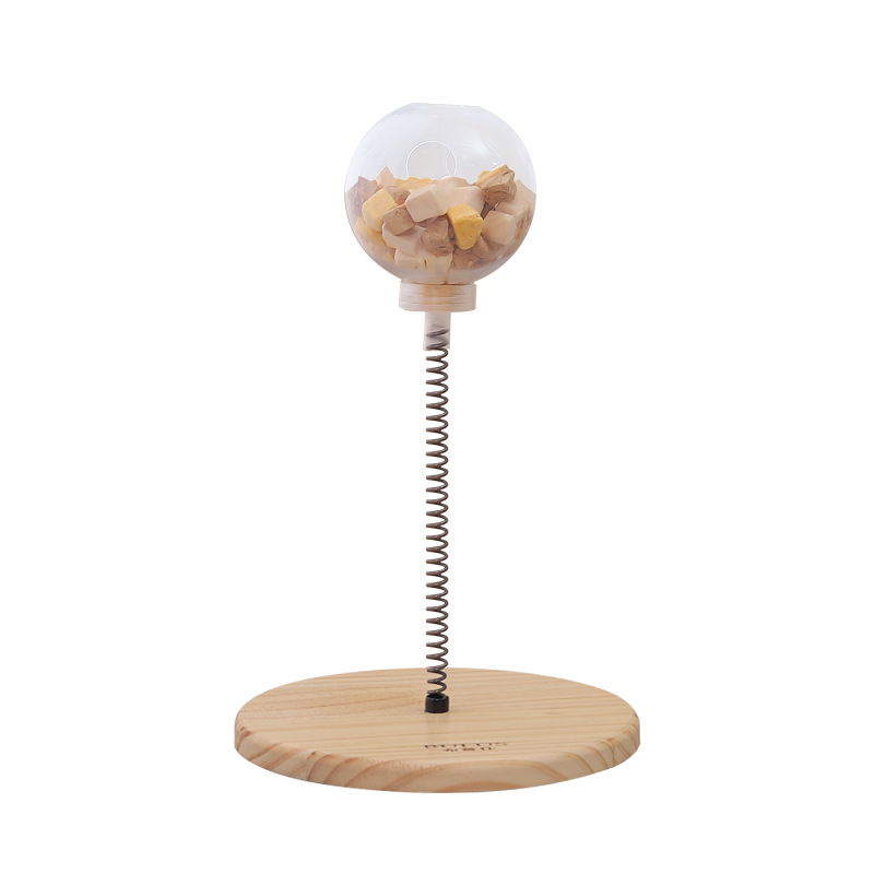 Dispensador de Premios Tipo Muelle para Gatos con Hierba Gatera
