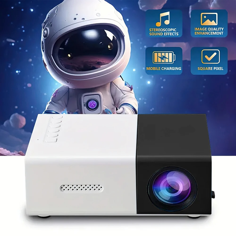 Mini Proyector Portátil con Soporte Extensible 1080P HD
