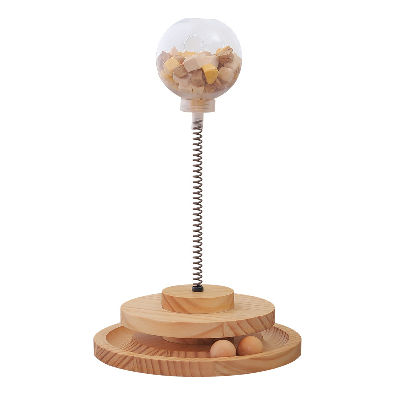 Dispensador de Premios Tipo Muelle para Gatos con Hierba Gatera