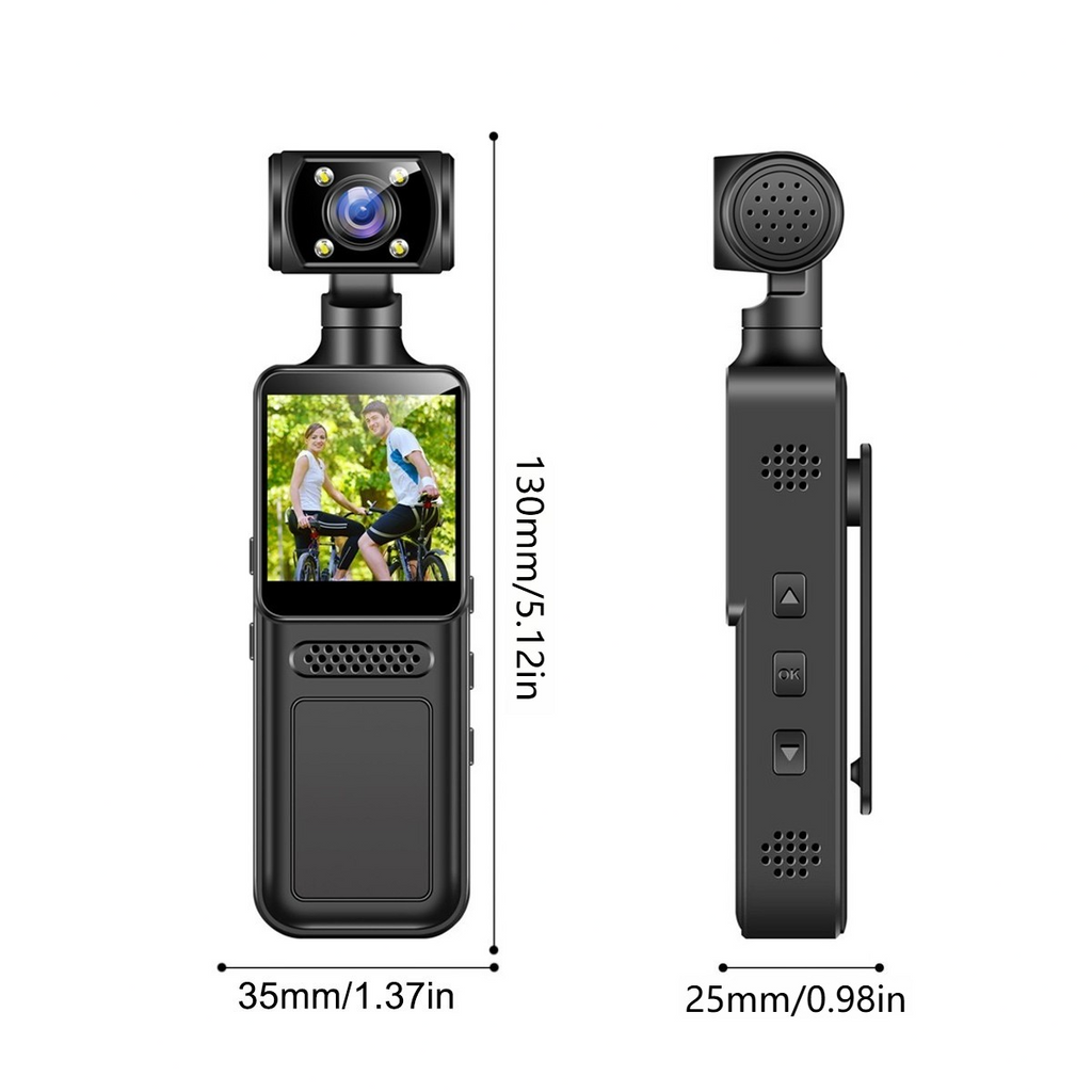 Cámara de Acción de Bolsillo 4K con Pantalla Giratoria WiFi