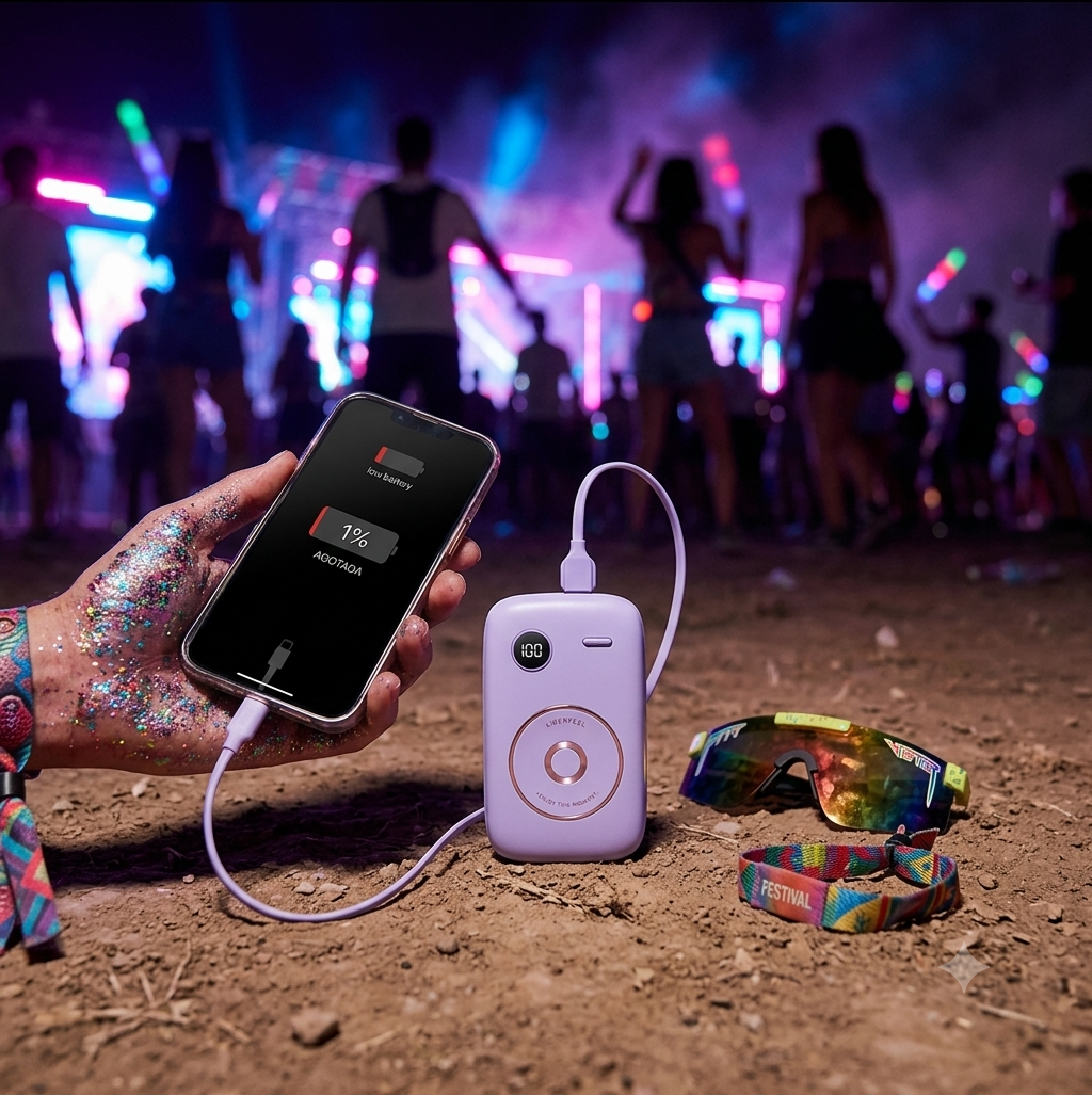 Batería Externa Mini 10.000 mAh Diseño Retro Portátil