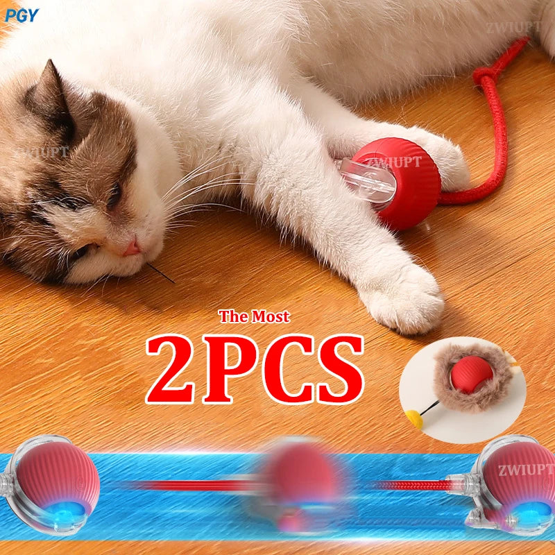 Bola interactiva para gatos color verde