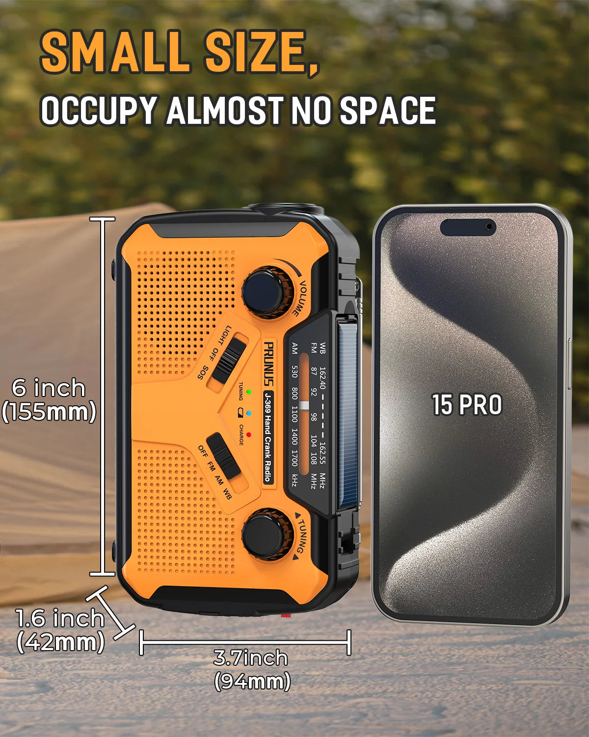 Radio de Emergencia Solar con Power Bank y Linterna