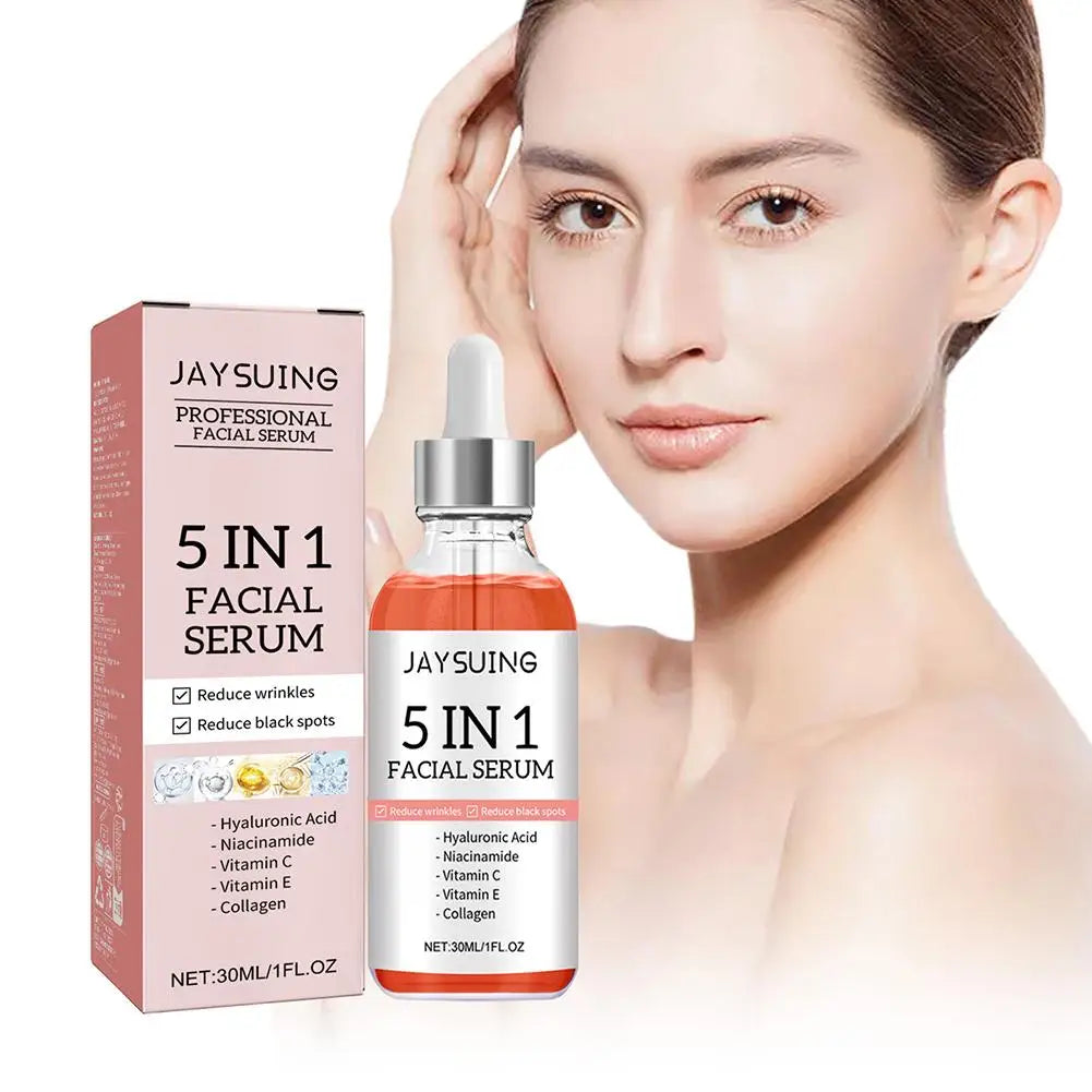 Sérum Facial 5 en 1 Vitamina C y Ácido Hialurónico