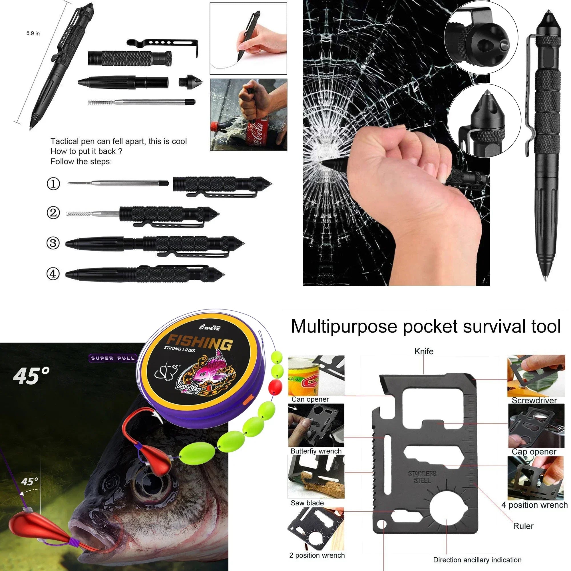 Kit de Emergencia Táctico Molle para Coche