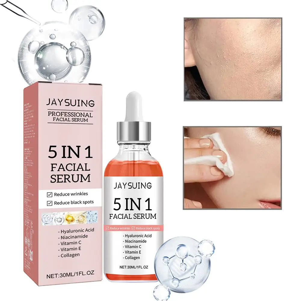 Sérum Facial 5 en 1 Vitamina C y Ácido Hialurónico