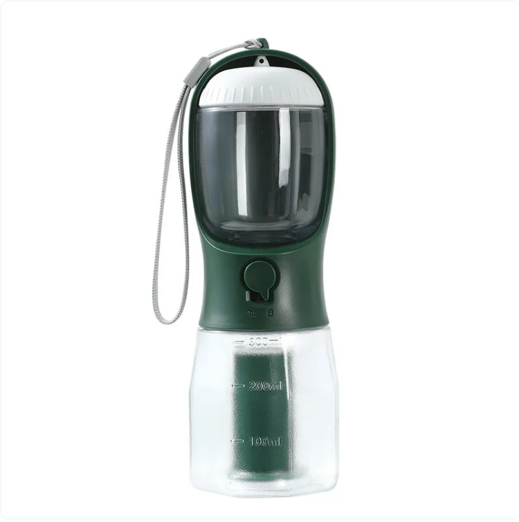 Vaso 3 en 1 para Perros: Agua, Comida y Bolsas de Basura