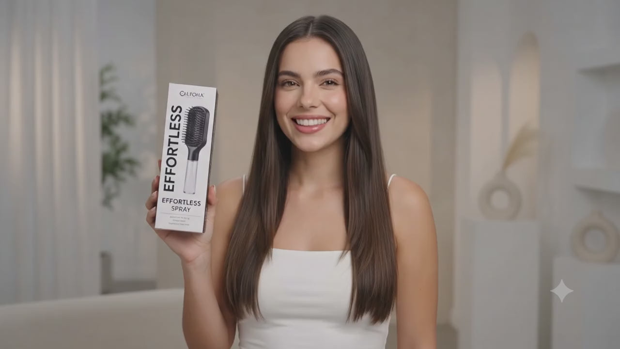 Cepillo 2 en 1 Desenredante con Pulverizador de Agua y Aceites Esenciales